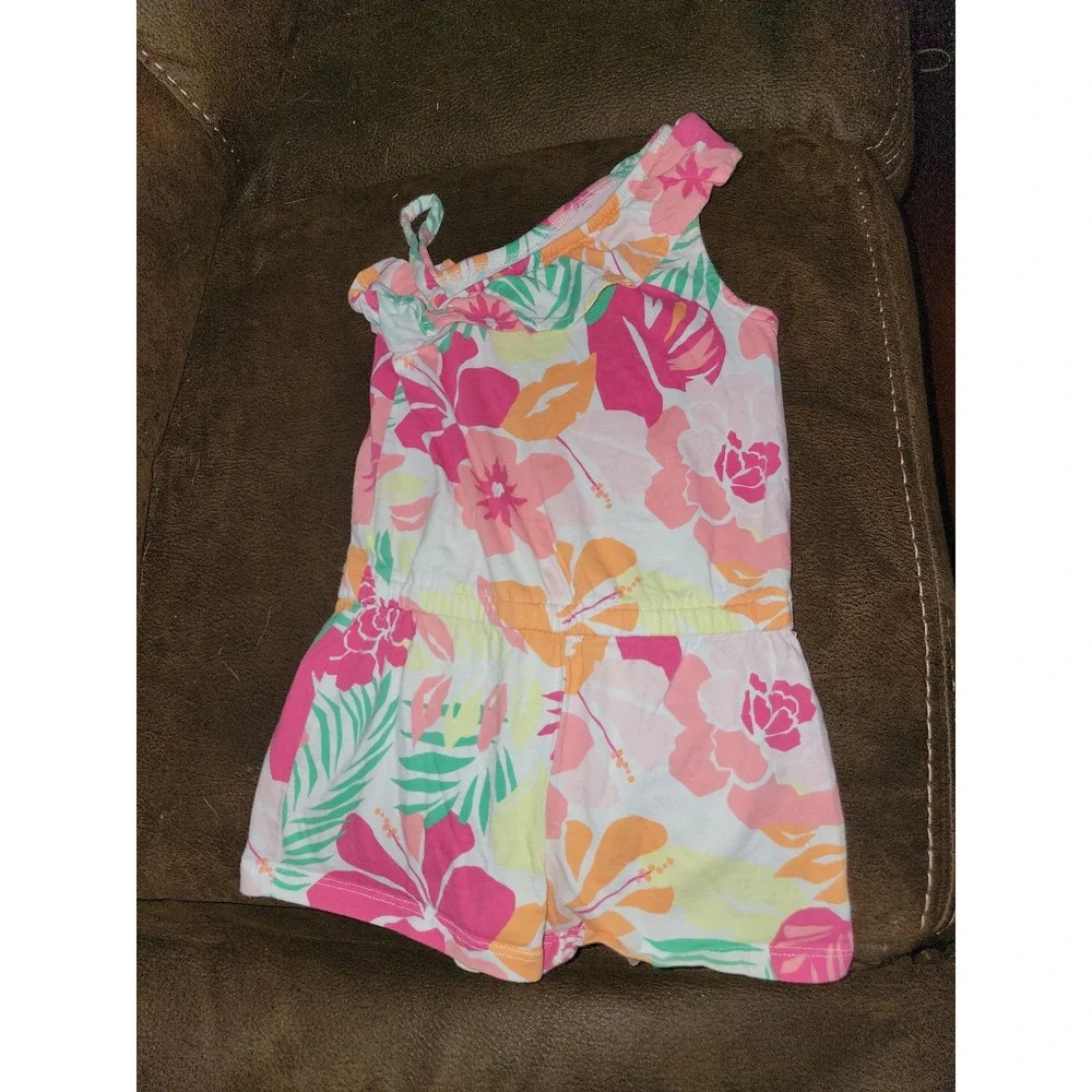 Gymboree the‎ islands floral hibiscus romper one piece size 6